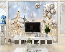 beibehang wall paper 3d 3d mural note modern minimalistic flower jewel 3d wall wallpaper background wall wallpaper for kids room 2024 - buy cheap