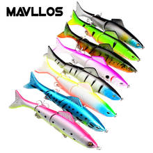 Mavllos 8pcs Fishing Bait Lure Multi-joint Minnow Lures 12.7cm 17.6g 3 Sections Hard Swimbait Bass Fishing Lure 2024 - buy cheap
