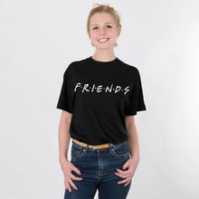 Camiseta feminina estilo coreano, camiseta estilo friends para mulheres, blusas femininas 2024 - compre barato