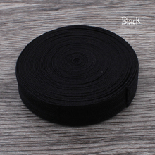 30yards/lot 5/8" (16mm) Black Shiny Solid Fold Over Elastic Ribbon FOE for Elastic Headbands Hair Ties Hairbow 2024 - buy cheap