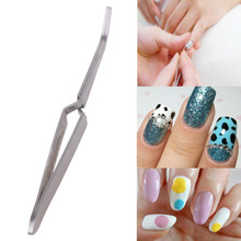 Stainless Steel Nail Art Rhinestones Tweezers Pearls Decoration Picking Tool Clip Nipper nail art decorations 2024 - buy cheap