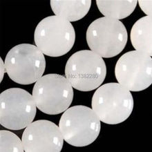 10mm White Chalcedony Round Shape Loose Beads DIY Stone Women Fashion Jewelry Wholesale and Retail 15" 2pc/lot 2024 - buy cheap