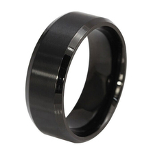 8MM Titanium Steel Band Ring Men Wedding Engagement Ring Black Lover Couple Rings for Women Men Fashion Jewerly Dropshipping 2024 - buy cheap