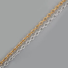 Cadena en forma de O para collares, accesorio de joyería artesanal, chapado en plata/cadena oscura de aluminio plateado, fabricación artesanal 2024 - compra barato