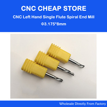 high quality left down cutting single flute cnc router bit , the rotary drill bit , special drill bit Aluminum drill 3.175x8mm 2024 - buy cheap