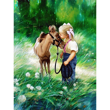 Diamond Painting A Little girl's Kiss Full Drill Mosaic DIY Diamond Painting Cross Stitch Embroidery Home Decorative Craft 2024 - buy cheap