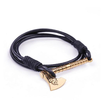 Dropshipping Viking  Odin Symbol Rune Horror Slavic Peru Axe Amulet Talisman Mens Leather Bracelets 2024 - buy cheap