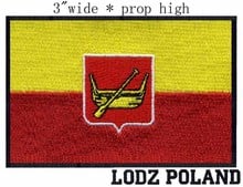 Lodz, Poland Flag embroidery  3" wide shipping /boat  patch 2024 - buy cheap