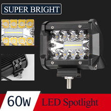 Car Work driving light 12V 60W spotlights Car-Sytling Work Light Bar 6000K super bright Headlight Bulb Car LED auxiliary Lamp 2024 - buy cheap