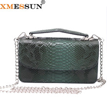 XMESSUN 2022 New High Quality Snake Pattern Shoulder Cross-body Bag Big Size Women Hand Bag Pouch Trendy Bag 2024 - buy cheap