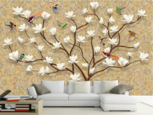 Custom 3D murals,Hand painted life tree papel de parede,hotel restaurant bar living room sofa TV wall bedroom 3d wallpaper 2024 - buy cheap