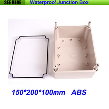 Free Shipping Good Quality ABS Material Transparent Cover IP66 waterproof plastic box with wall 150*200*100mm 2024 - buy cheap