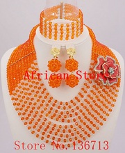 Новое Женское Ожерелье, нигерийские Свадебные африканские бусины, ожерелье из бисера L161 2024 - купить недорого