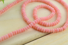 Semi-precious stone Pink Coral Roundel Flying Saucer 3x5mm loose Beads in Bulk for Jewelry Making Free Shipping 10 pc per lot 2024 - buy cheap