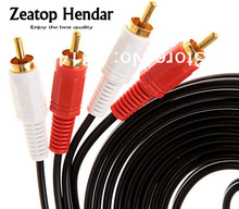 1Pcs 3M 2RCA to 2RCA audio AV cable for  Phono Plugs Gold Plated Connector 2024 - buy cheap