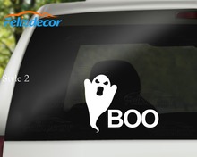 2 Style Boo Ghost Faces Halloween Decals Vinyl Car Stickers Art Pattern Car Window Decor Rear windshield Decor Waterproof L345 2024 - buy cheap