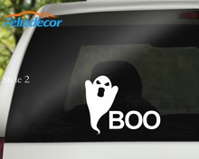 2 Estilo fantasma Boo caras pegatinas de Halloween pegatinas de vinilo para coche diseño de arte decoración de ventana de coche pegatina para parabrisas trasero impermeable L345 2024 - compra barato