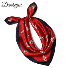 DANKEYISI Pure Silk Women Scarf For Children Silk Scarf Neck Small Square Printed Office Lady Scarf For Girls Bag Hair Ribbon 2024 - buy cheap