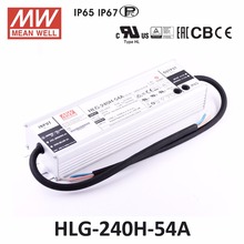 Original Meanwell HLG-240H-54A constant current 4.45A 27-54VDC PFC dimmable Power Supply 240W 54V IP65 waterproof led driver 2024 - buy cheap