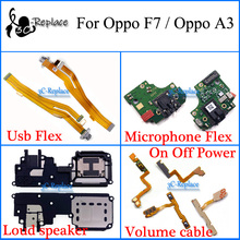 For Oppo F7 / Oppo A3 Usb Flex Motherboard cable Microphone Flex Loud speaker On Off Power Volume cable Flex Cable 2024 - buy cheap