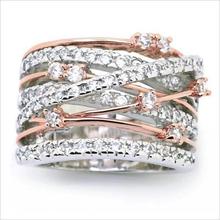 Everoyal anéis de cruz de zircônia prateada, joias femininas, moda dourada, acessórios de anéis, menina, noivado 2024 - compre barato
