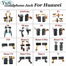 YuXi-auriculares para Huawei P9 P10 P8 max P7 P6 P9 lite G9 Honor 7i 6 Plus V8 V9 mate 9Pro Mate S, Cable flexible, Conector de Audio 2024 - compra barato