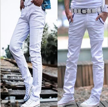 HOT 2021 Fashion white/black Design Boys Men's Sweatpants Casual Long Pants Jeans Homme Skinny Jeans Teenagers boys Pencil Pants 2024 - buy cheap