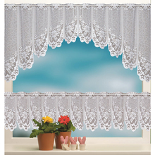 2PCS European Translucent Coffee Curtain for Bedroom Warp Knitted Curtains Tulle Lace Sheer Jacquard Curtains 100% Polyester 2024 - buy cheap