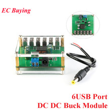Módulo regulador de fuente de alimentación Buck DC, convertidor de 6 puertos USB, 10V, 12V, 24V, 36V, salida de 5V/8A 2024 - compra barato