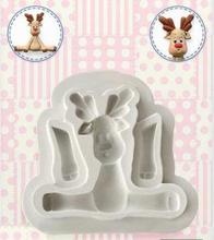 Luyou 3D Silicone Fondant Mold Christmas Deer Shape Cake Mold Kitchen Bakery Baking Tools, Baking Tools For Cakes FM1512 2024 - buy cheap