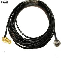 Cable de extensión de módem de 50ohm, Cable coaxial de Cable SMA de ángulo recto hembra a F macho, Conector de conector, RG174 RF, 1/3/5/10m 2024 - compra barato