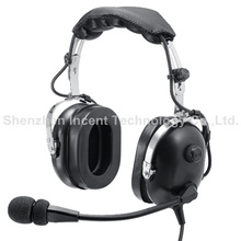 VOIONAIR Black Pilot Headset PNR (Passive Noise Reduction) Aviation Headset IN-1000 2024 - buy cheap