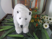 30x18cm white polar bear toy model,polyethylene & furs handicraft decoration toy gift a2435 2024 - buy cheap