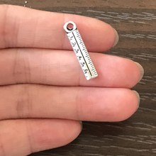 20PCS DIY Jewelry Making Ruler Charms Zinc Alloy Ruler Pendant Charm for Bracelets Necklaces Earrings Zipper Pulls 2024 - buy cheap