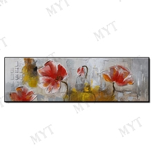 Unique Gift Modern Hand Painted Wall Art Picture Abstract Flowers Oil Painting For Living Room Bedroom Home Decor No Framed 2024 - buy cheap