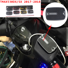 Kodaskin tampas de reservatório de fluido de freio capa cnc-fibra de carbono para yamaha tmax530dx tmax530sx 2017-2018 2024 - compre barato