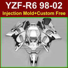FR6F хороший комплект обтекателей для YAMAHA YZF R6 98-02 YZF R6 серебряный комплект обтекателей 1998 1999 2000 2001 2002 Обтекатели детали FDF 2024 - купить недорого