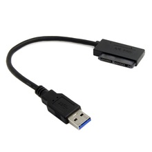 USB 3,0 для Micro SATA 7 + 9 16 Pin 1,8 "90 градусов угловой жесткий диск драйвер SSD Кабель-адаптер 10 см 2024 - купить недорого