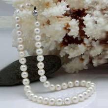 Exquisite 9-10MM White Akoya Pearl Necklace AAA 17" 2024 - buy cheap