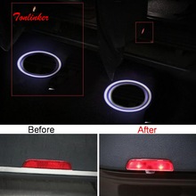 Tonlinker luz de boas vindas para porta de carro, luz led para decoração, 2 peças, luz de projeção de boas vindas, para volkswagen tamanhos 2018 a 19 2024 - compre barato