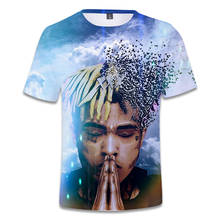 KPOP Hip-Hop Rapper XXXTentacion 3D Print T-Shirt Short-Sleeve Summer funny T-Shirt O-Neck Menswear men Fashion Style Clothes 2024 - buy cheap