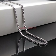 Fashion jewelry wholesale 10pcs in bulk Stainless Steel   Box Link chain Women Mens  Necklace 2.4mm 24'' 2024 - buy cheap