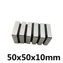 1pcs Super Strong Cuboid Block Neodymium Magnet Rare Earth N35 50 x 50 x 10mm 50x50x10 2024 - buy cheap