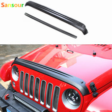 Sansour ABS Car Front Rear Grille Engine Sand Stone Block Wind Air Deflector Shield Cover Stickers For Jeep Wrangler 2007 Up 2024 - buy cheap