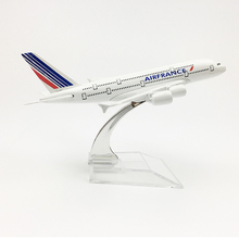 Free shipping Air France Aeroplane model Airbus A380 airplane 16CM Metal alloy diecast 1:400 airplane model toy for children 2024 - buy cheap