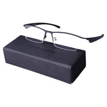 Pure Titanium Eyeglasses Oversized Semi-Rim Glasses Frame Men Reading Optical Prescription Spectacles Male Oculos De Grau 2024 - buy cheap