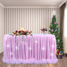 Tulle Table Skirt Tablecloth for Party Wedding Home Decoration DIY Tableware Skirts Tutu Wedding Birthday Party Home Textile 2024 - buy cheap