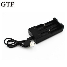 GTF зарядное устройство для литиевой батареи USB двойное зарядное устройство для 18650 14500 16340 USB кабель Двойная зарядка перезаряжаемая батарея 2024 - купить недорого