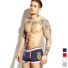 Cuecas masculinas de heróis rosa, cuecas boxer fashion gay, sexy, estampa de corrida, cuecas boxer em algodão 2024 - compre barato