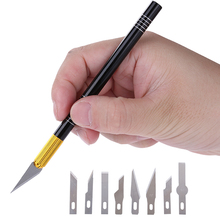 10pcs/lot Aluminium Alloy Handle Wood Carving Knife Chisel Carpenter Tools DIY Fruit Food Craft Scalpel Engraving Pen Knife 2024 - buy cheap